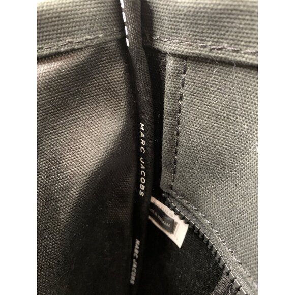 Marc Jacobs Large Canvas Tote Bag EUC Black Travel - Picture 10 of 12